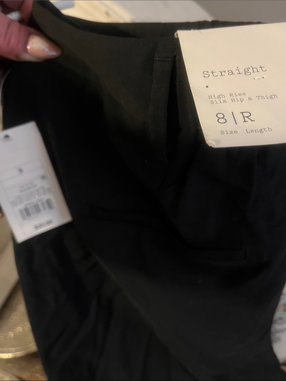Straight High-Rise womens everyday Pants - Black nwt a new day